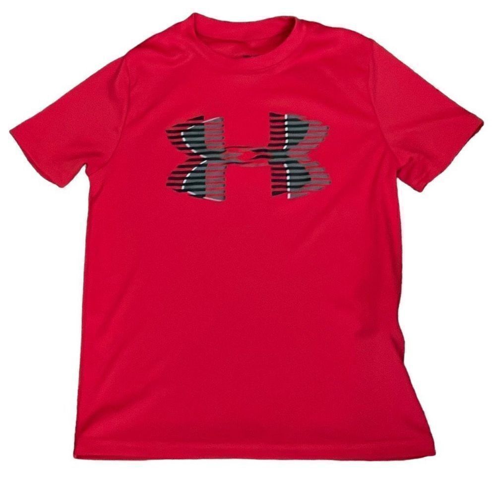 EUC! Red Under Armour HeatGear Short Sleeve Tee - Size Y Small